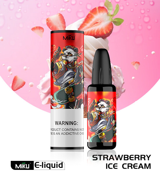 Strawberry Ice Cream E-liquid 2% nicotine salt 20mg Miku vape e-juice e-cigarette good