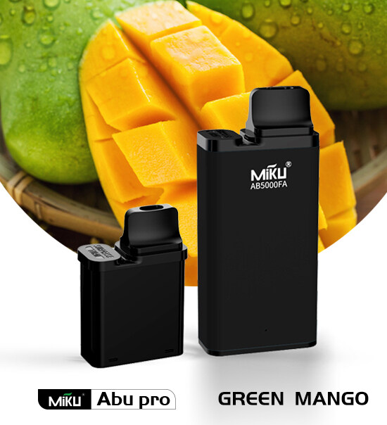 Green Mango 5000 Puff 2% nicotine Prefilled vape Kit Miku
