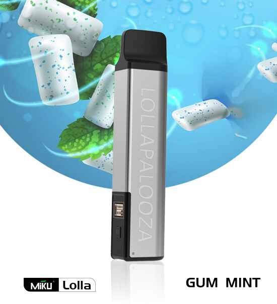 Miku Lolla Gum Mint flavor 2% nicotine  refillable vape