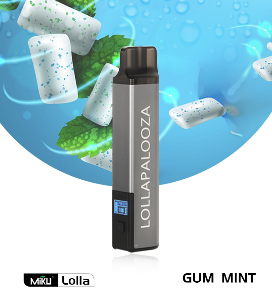 Miku Lolla Gum Mint flavor 2% nicotine  refillable vape