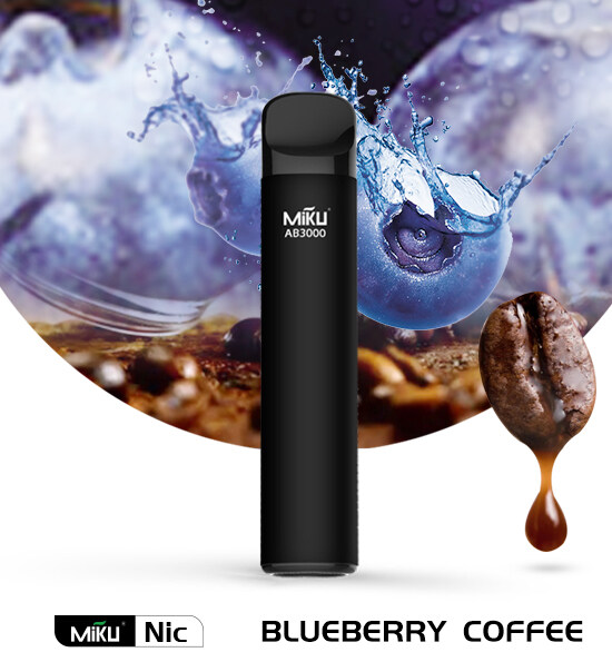 Blueberry Coffee 3000 puffs 3% Nicotine Miku Nic Disposable vape 8ml juice 2024
