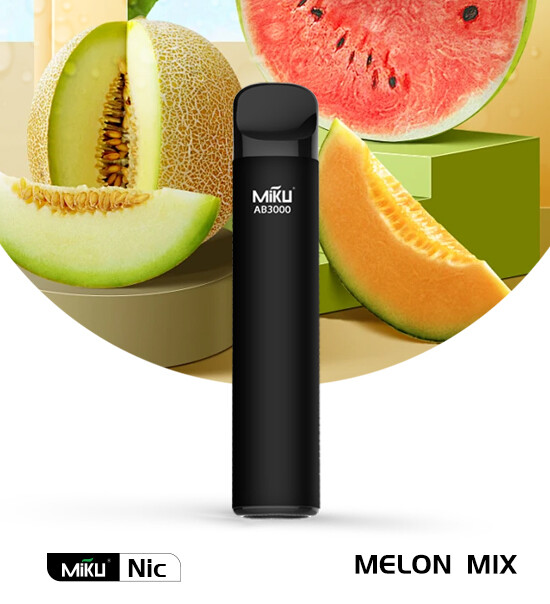 Miku Nic Melon-Mix 3000-Züge Einweg-Vape