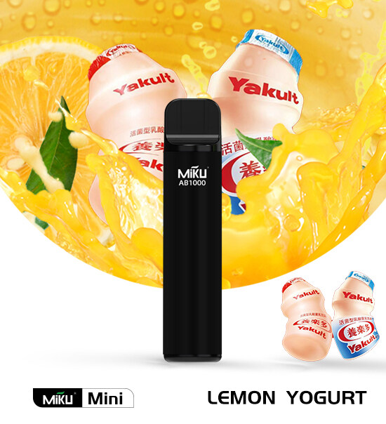 Lemon yogurt 1000 Puffs 3% Nicotine Miku Mini Disposable vape 3ml juice