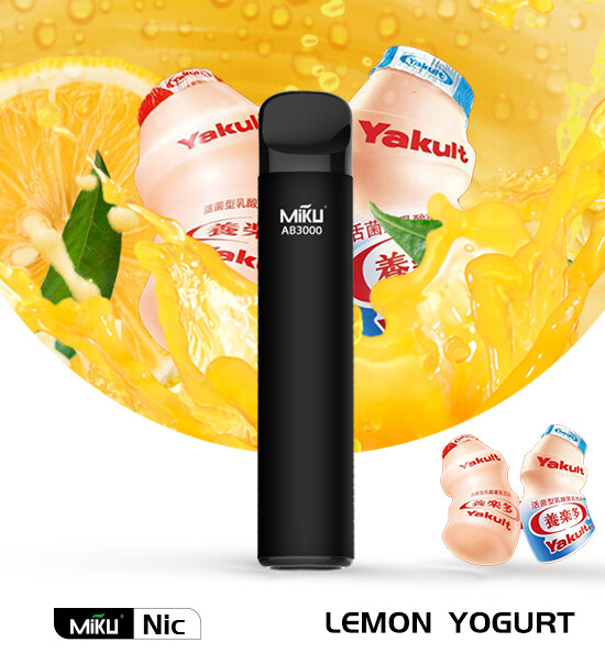 Lemon yogurt 3000 Puff 3% Nicotine Disposable vape Miku