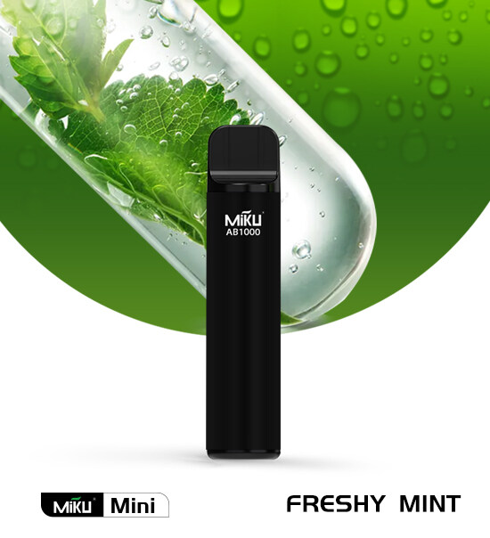 Freshy Mint 1000 Puffs 5% Nicotine Miku Mini Disposable vape 3ml juice