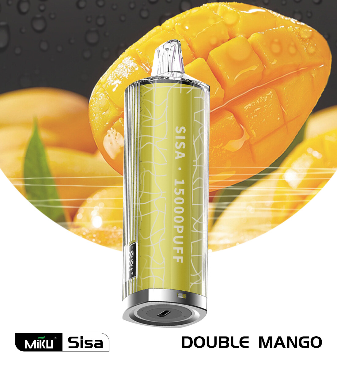 Miku Sisa Double Mango Flavor 15000 Puffs Disposable Vape