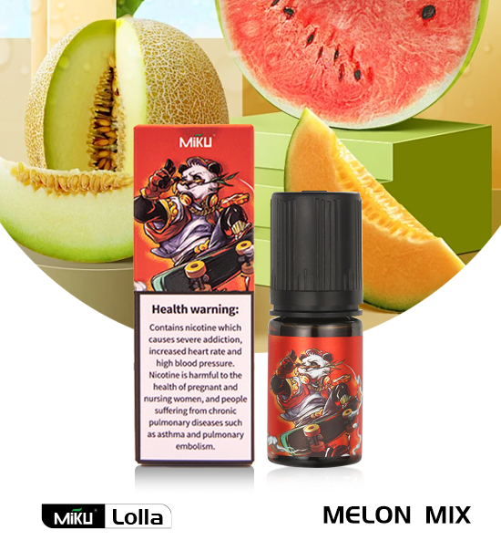 Melon mix E-liquid 3% nicotine salt 30ml