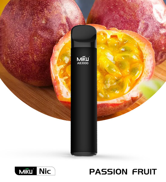 Passion Fruit 3000 puffs 3% Nicotine Miku Nic Disposable vape 8ml juice 2024