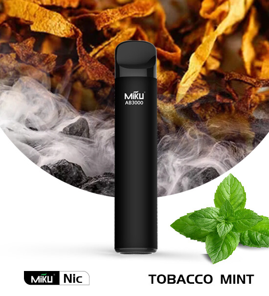 Miku Nic Tabak Minze 3000 Züge 3 % Nikotin Einweg-Vape