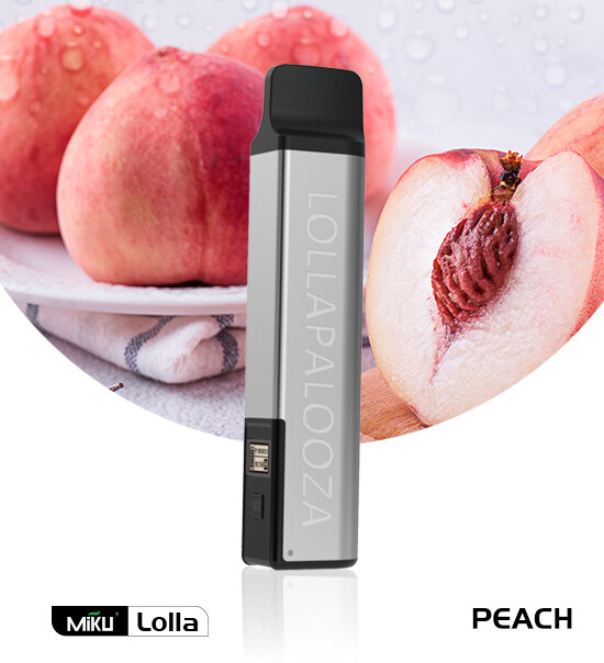 Miku Lolla Peach flavor 3% nicotine refillable vape