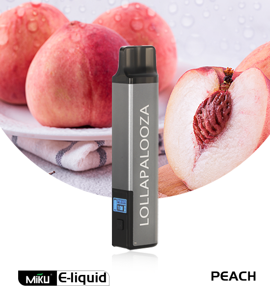 Miku Lolla Peach flavor 3% nicotine refillable vape