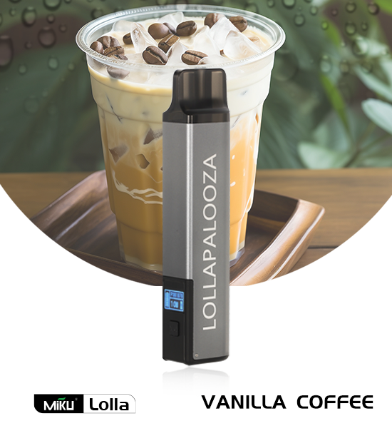 Miku Lolla Vanilla Coffee flavor 2% nicotine refillable vape