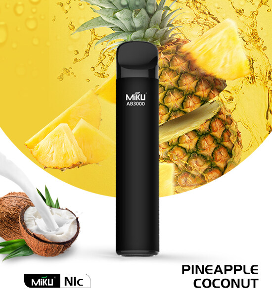 Miku Nic  Pineapple Coconut 3000 puffs 3% Nicotine Disposable vape