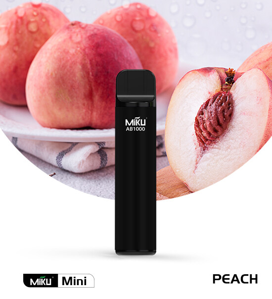 Peach 1000 Puffs 3% Nicotine Miku Mini Disposable vape 3ml juice