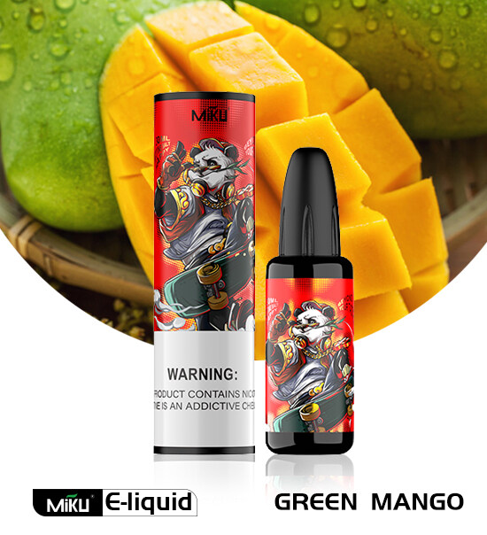 Green Mango E-liquid 3% nicotine salt 30mg Miku vape e-juice e-cigarette