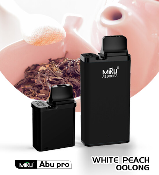 Miku Abu Pro White Peach Oolong Flavor prefilled vape