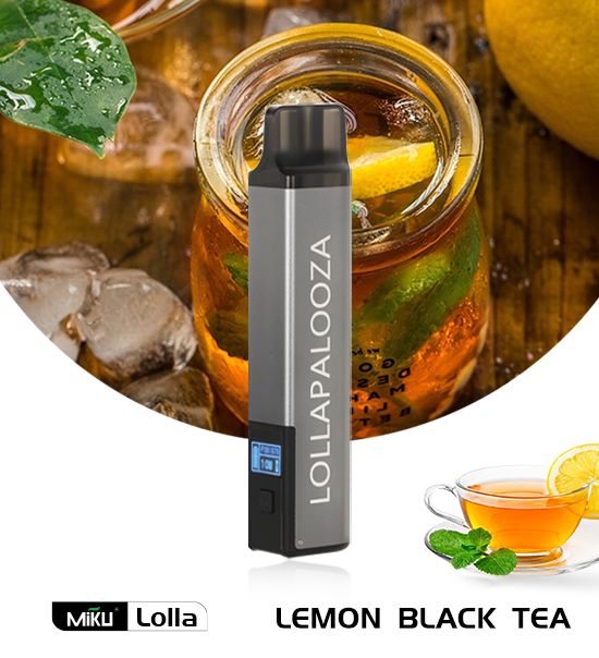 Miku Lolla Lemon Black Tea flavor 3% nicotine refillable vape