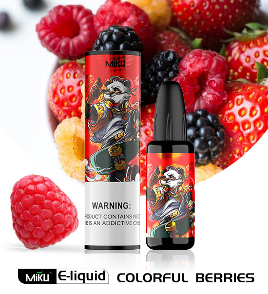 Colorful Berries E-liquid 3% nicotine salt 30mg Miku vape e-juice e-cigarette