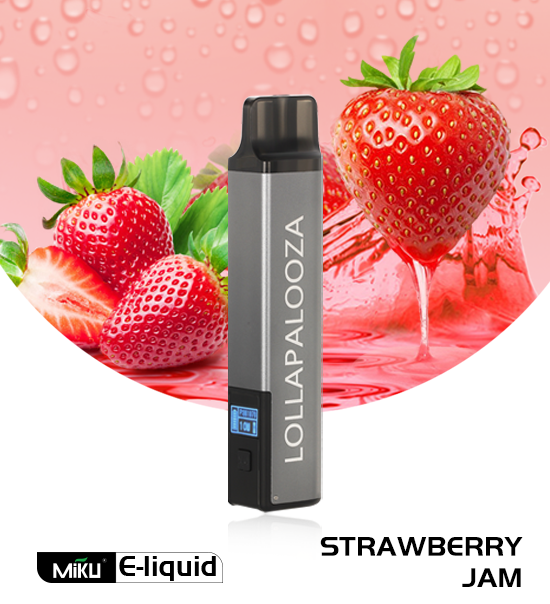 Miku Lolla Strawberry Jam flavor 3% nicotine refillable vape