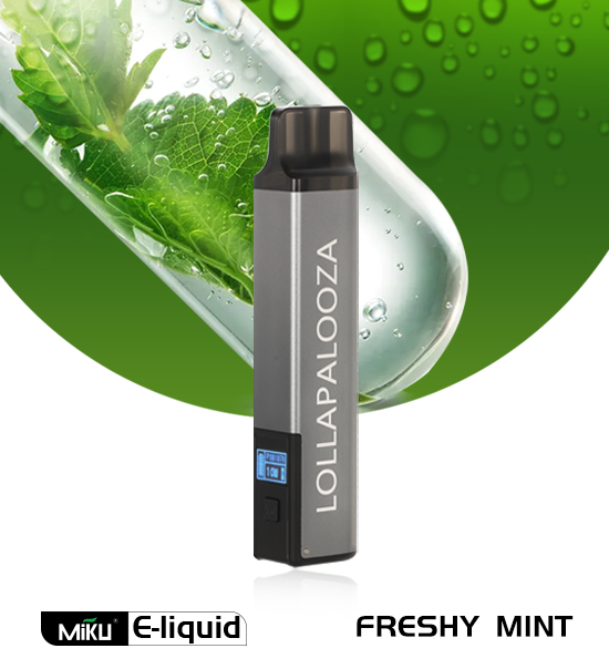 Miku Lolla Freshy Mint flavor 5% nicotine refillable vape