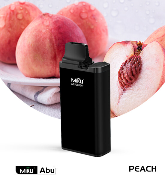 Peach 5000 Puffs 3% Nicotine Miku Abu Disposable Vape 10ml E-liquid