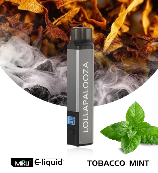 Miku Lolla Tobacco Mint flavor 3% nicotine refillable vape