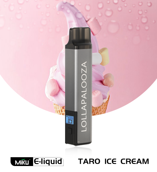 Miku Lolla Taro Ice Cream flavor 3% nicotine refillable vape