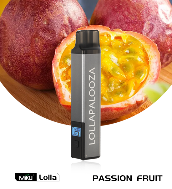 Miku Lolla Passion Fruit flavor 3% nicotine refillable vape