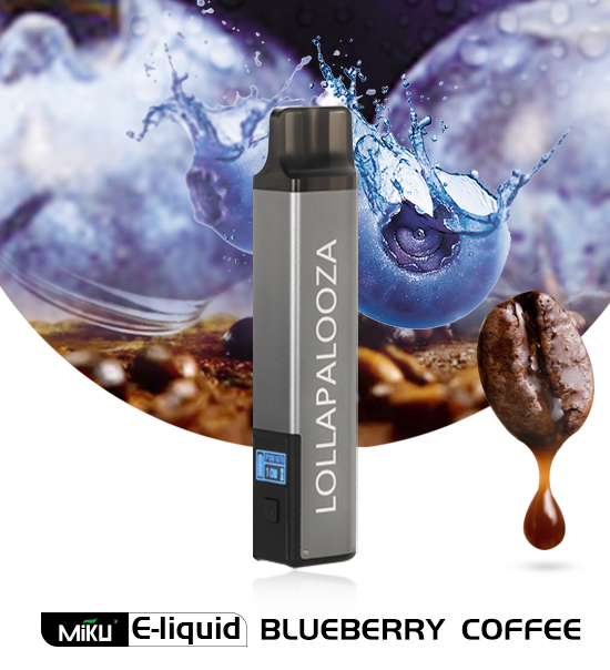 Miku Lolla Blueberry Coffee flavor 3% nicotine refillable vape