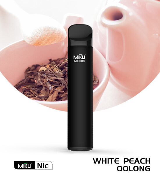 Miku Nic White Peach Oolong 3000 puffs Disposable vape