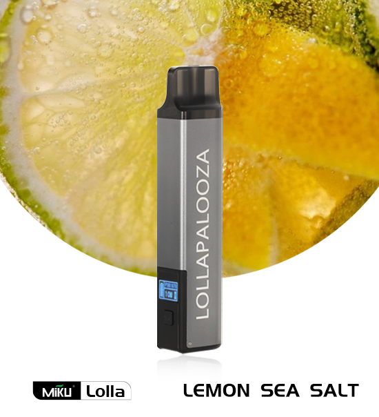 Miku Lolla Lemon Sea Salt flavor 2% nicotine refillable vape