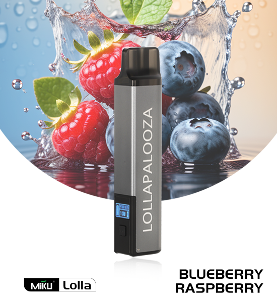 Miku Lolla blueberry raspberry flavor 3% nicotine  refillable vape