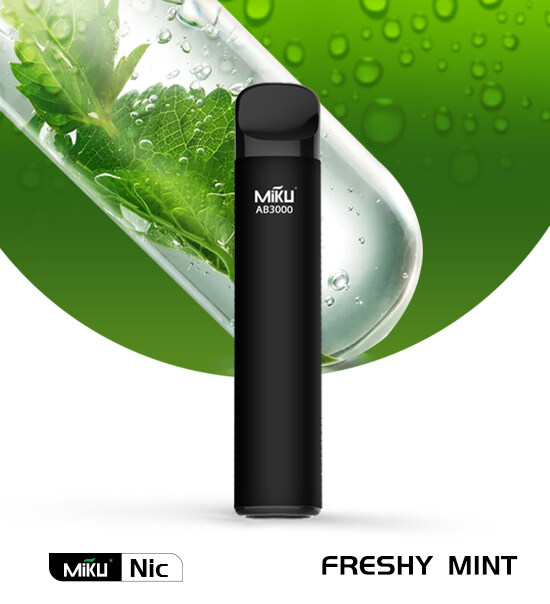 Freshy Mint 3000 puffs 5% Nicotine Miku Nic Disposable vape 8ml juice 2024