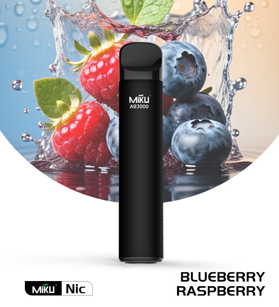 Miku Nic Blueberry Raspberry 3000 puffs Disposable vape