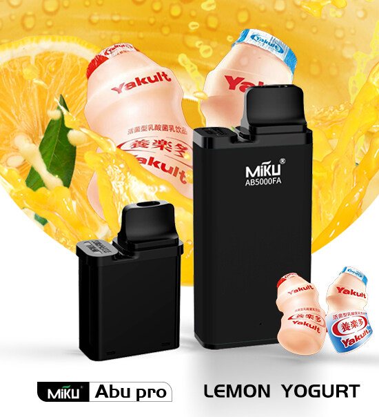 Miku Abu Pro Lemon Yogurt 3% nicotine 10ml/5000 Puffs prefilled vape