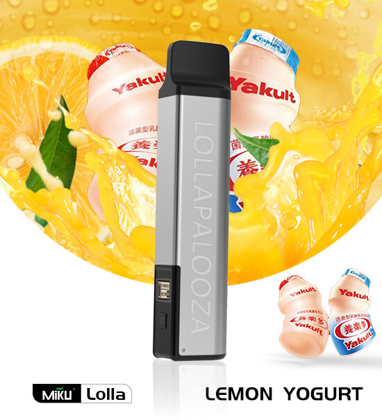 Miku Lolla Lemon Yogurt flavor 3% nicotine refillable vape