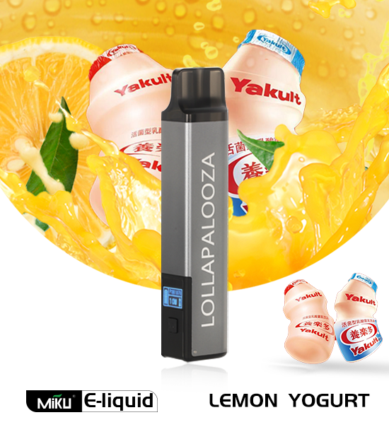 Miku Lolla Lemon Yogurt flavor 3% nicotine refillable vape