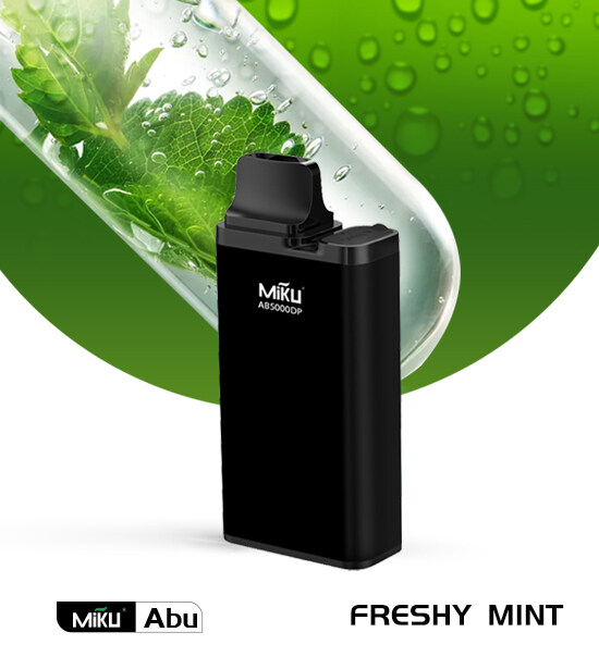 Miku Abu Freshy Mint 5000 Puffs 5% Nicotine Disposable Vape 10ml E-liquid