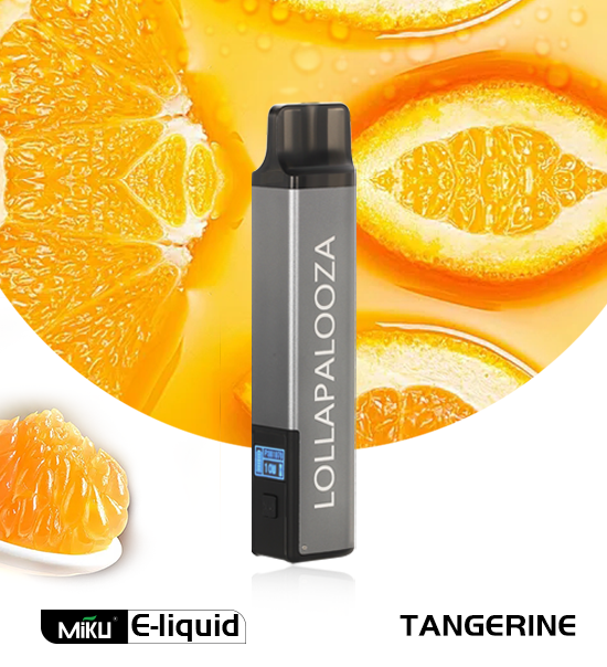 Miku Lolla Tangerine flavor 3% nicotine refillable vape